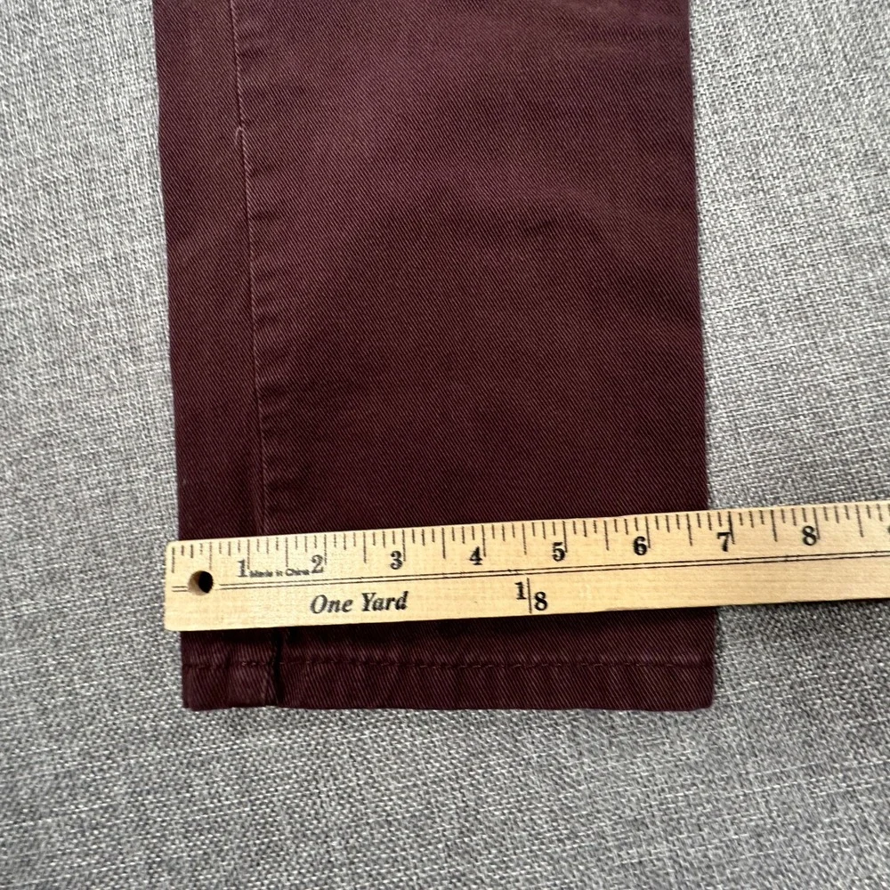 Levis 512 Slim Taper Jeans Mens 36x29 (Fits 36x28) Maroon Burgundy Stretch Twill